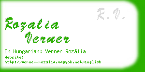 rozalia verner business card